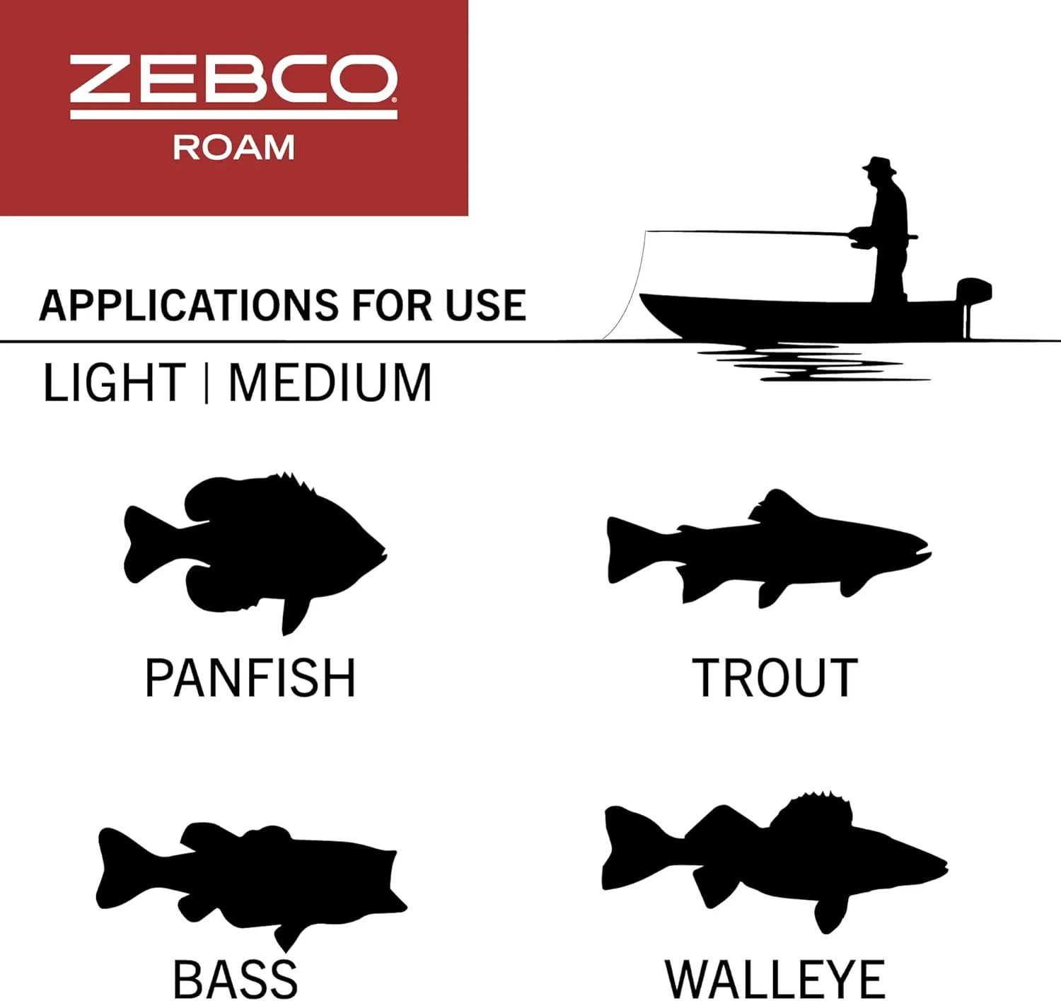 Zebco Roam Spincast Reel and Fishing Rod Combo, 6-Foot 2-Piece Fiberglass Fishing Pole with ComfortGrip Handle