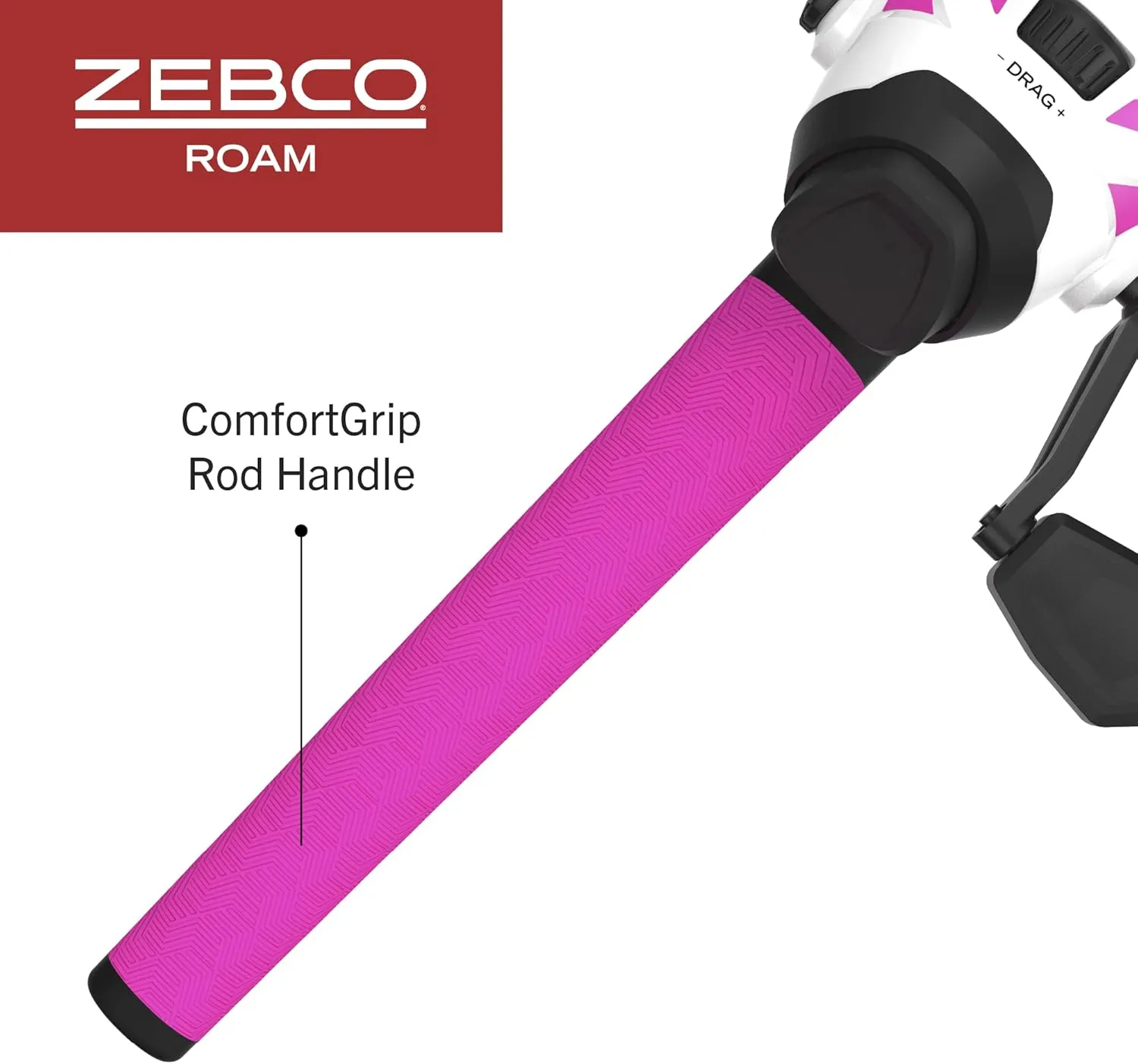 Zebco Roam Spincast Reel and Fishing Rod Combo, 6-Foot 2-Piece Fiberglass Fishing Pole with ComfortGrip Handle
