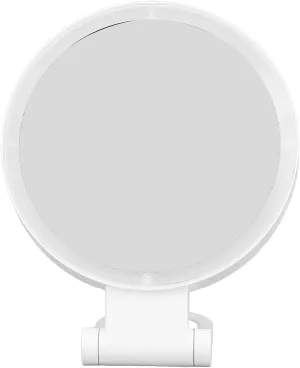 ZJchao 5X, 1X Magnifying Mirror with Light, USB Rechargeable, Foldable Handle, 64 LEDs, Three Light Modes, Folding Mirror for Dorm Bedroom Bathroom Travel, Table Top Vanity Mirror