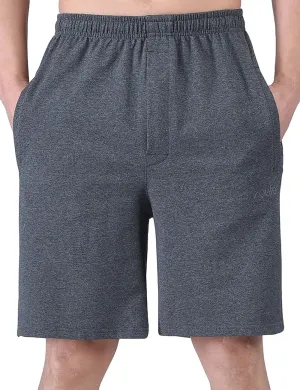 Zoulee Men's 9" Lightweight Jersey Shorts Front Zipper