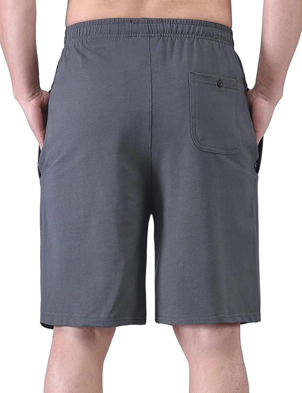 Zoulee Men's 9" Lightweight Jersey Shorts Front Zipper