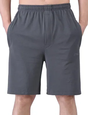 Zoulee Men's 9" Lightweight Jersey Shorts Front Zipper