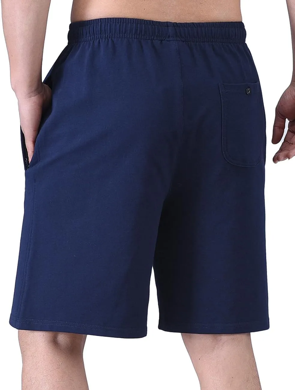 Zoulee Men's 9" Lightweight Jersey Shorts Front Zipper