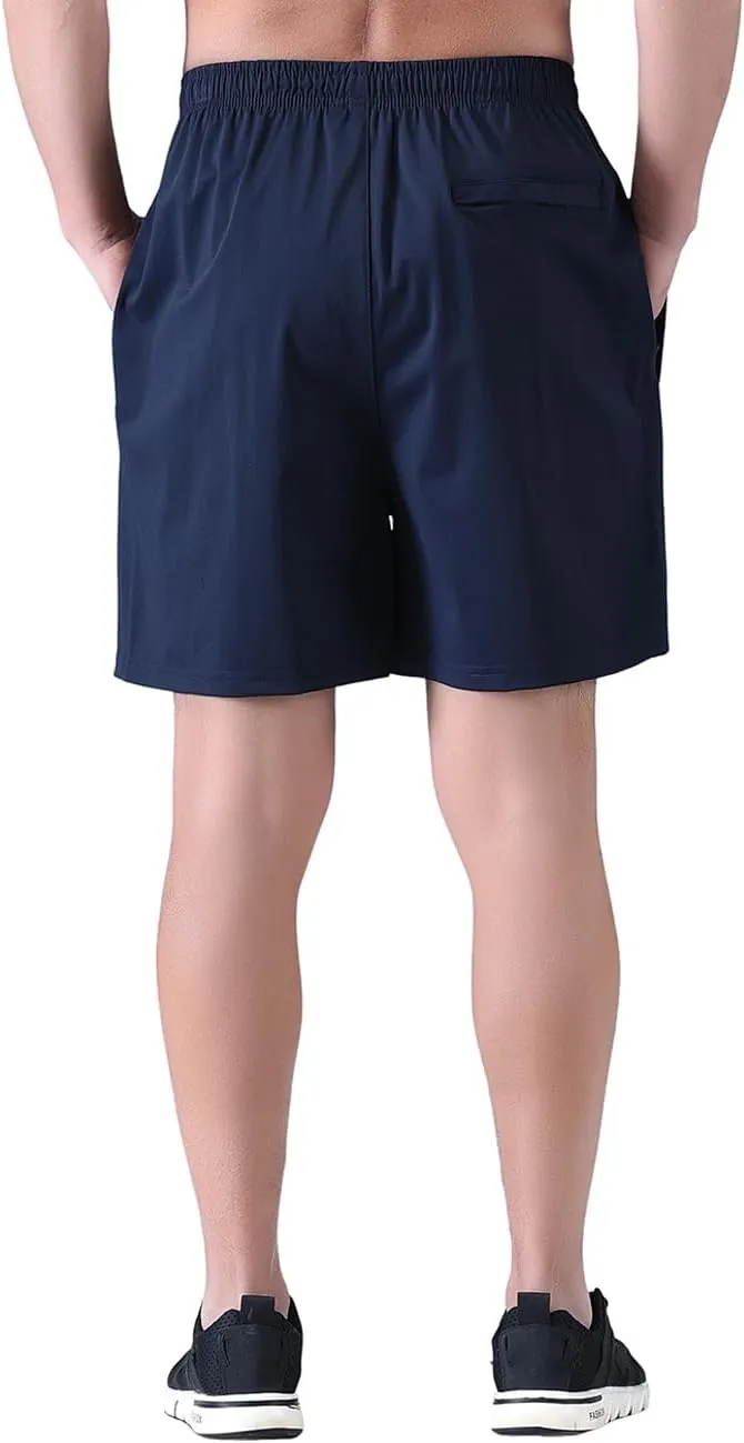 Zoulee Men's Lightweight Athletic Shorts Quick Dry Workout Sports Shorts 7"/ 5"/ 9" with Front Fly