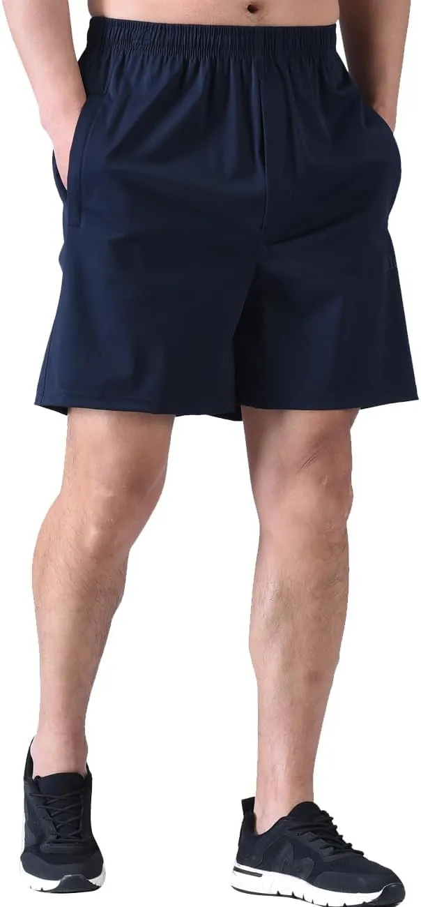 Zoulee Men's Lightweight Athletic Shorts Quick Dry Workout Sports Shorts 7"/ 5"/ 9" with Front Fly