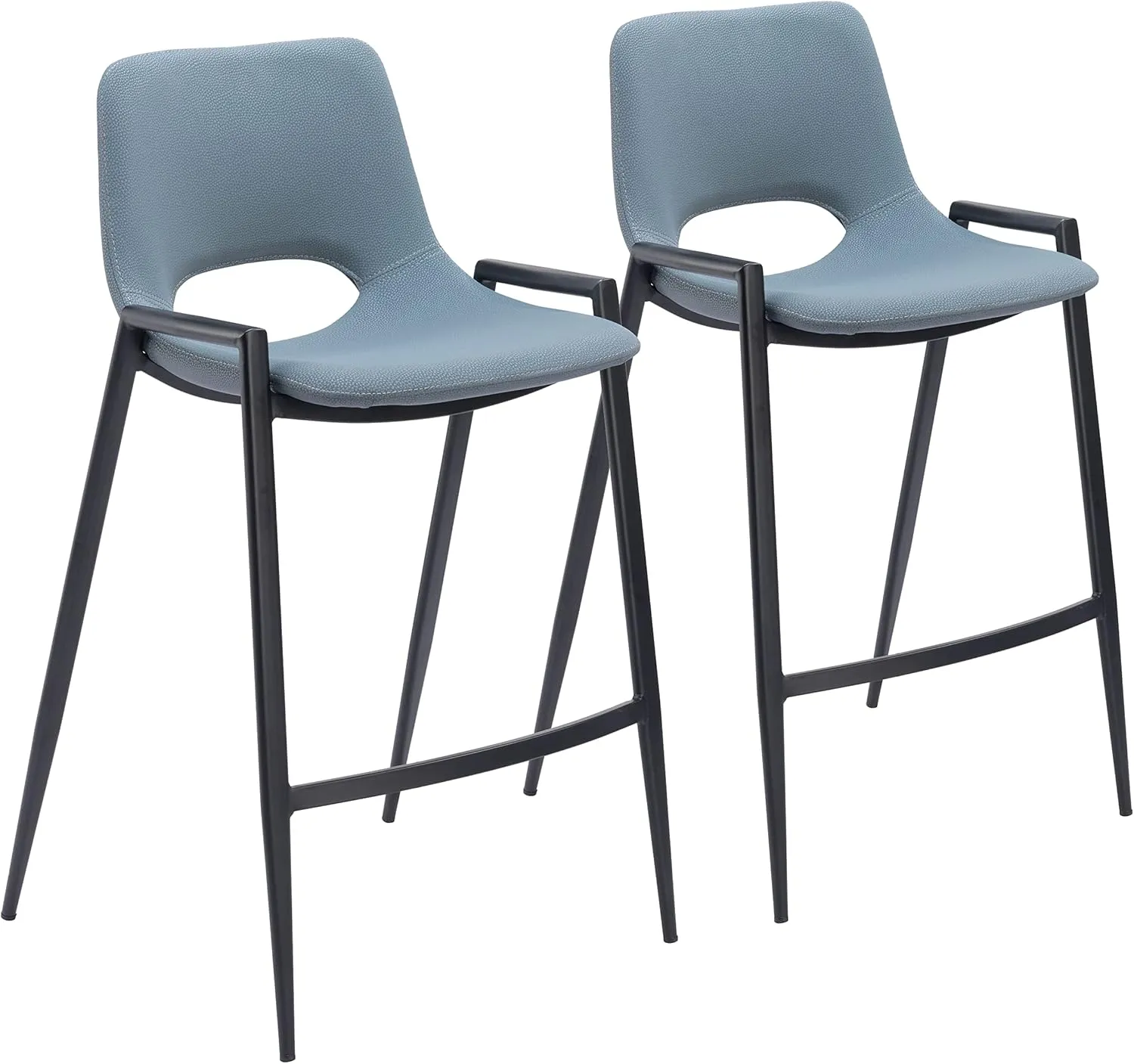 Zuo Modern Counter Chair Set, Gray, Black