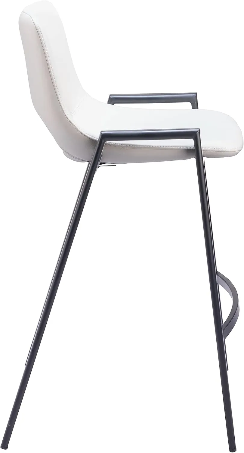 Zuo Modern Counter Chair Set, White, Black