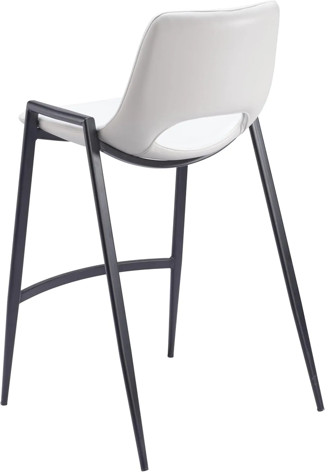 Zuo Modern Counter Chair Set, White, Black