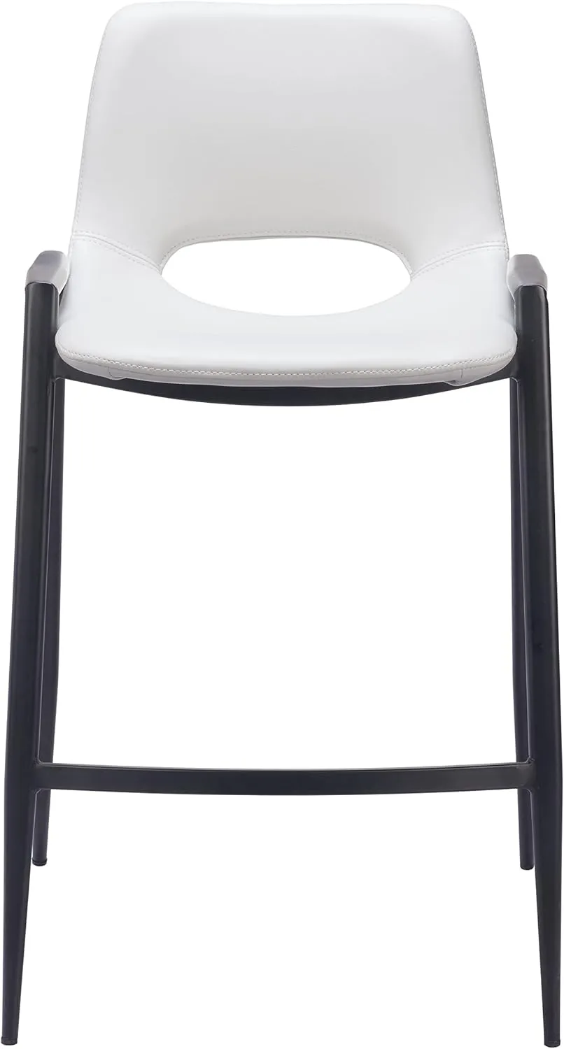 Zuo Modern Counter Chair Set, White, Black