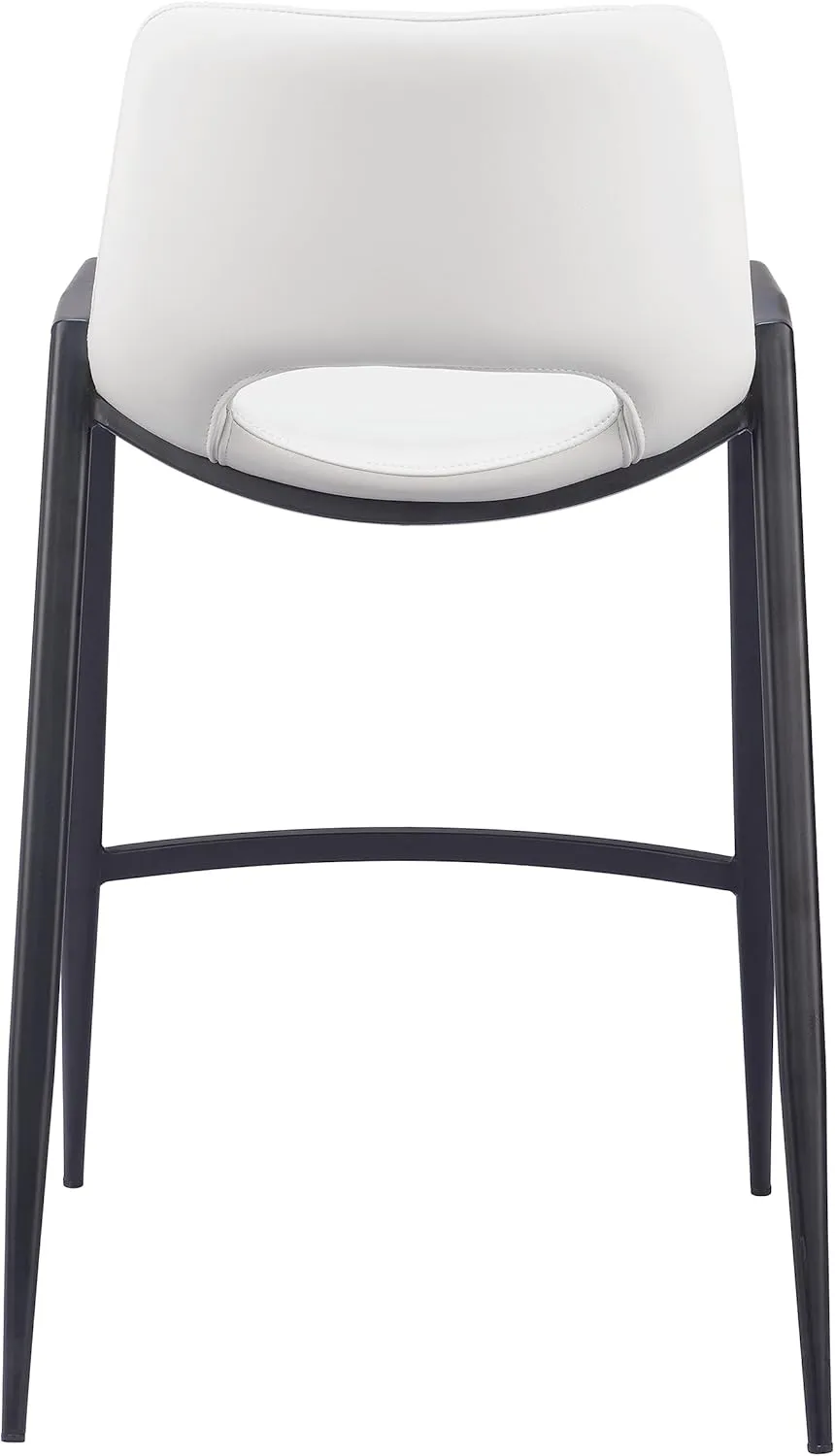 Zuo Modern Counter Chair Set, White, Black