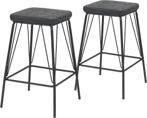 Zuo Modern Counter Stool Set, Vintage Black, Black